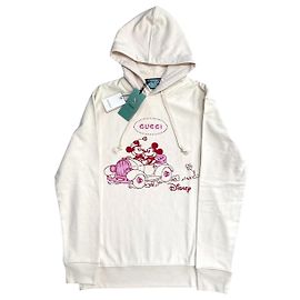 Sudadera blanca con capucha Disney x Gucci M Rosa Blanco roto