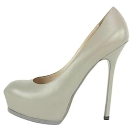 Saint Laurent-Stone Beige Tribtoo 105 Platform Pumps-Other