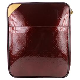 Louis Vuitton-Rouge Fauviste Monogram Vernis Pegase 45 Rolling Luggage-Other
