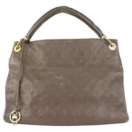 Louis Vuitton-Brown Terre Leather Monogram Empreinte Artsy MM Hobo Bag-Other