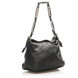 Fendi-Fendi Sac à bandoulière en cuir Selleria noir-Noir