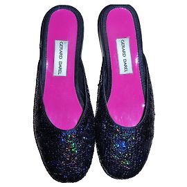 Gerard Darel Mules à sequins de chez Gérard Darel. Bleu Marine