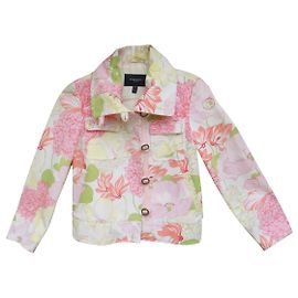 Taglia giacca Burberry 36 Rosa Bianco