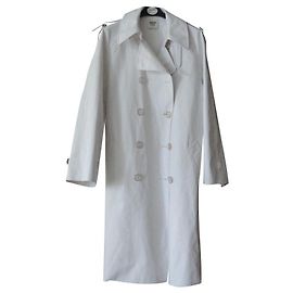Trench Hermès Off White Algodão Branco