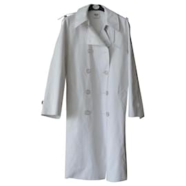 Trench Hermès Blanco Roto Algodón Blanco