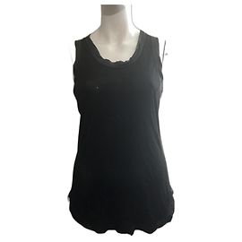 Alexander Mcqueen Schwarzes ärmelloses Stricktop Schwarz