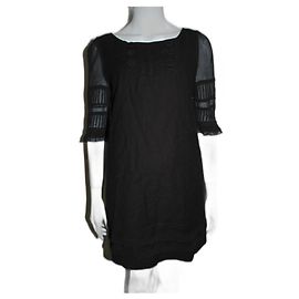 Juicy Couture Mini vestido com mangas de chiffon Preto