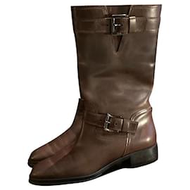 Tod's-Sublime Biker Alto Tods Boots-Dark brown