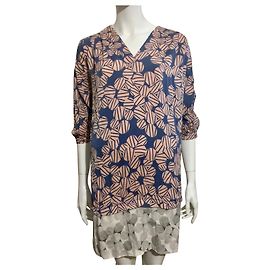 Diane Von Furstenberg Vestido com decote em V de seda estampado DvF New Cahil Multicor