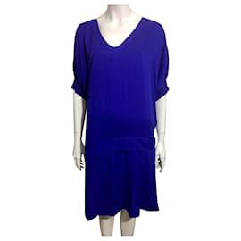 Diane Von Furstenberg-Vestido de seda dvf edna-Azul