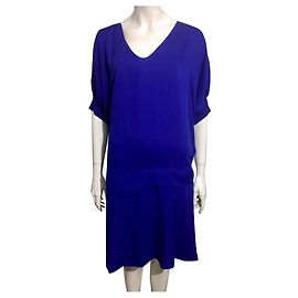 Diane Von Furstenberg Edna Seidenkleid blau Blau