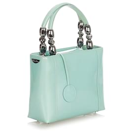 Dior-Dior Green Malice Pearl Leather Handbag-Green,Light green