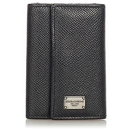 Dolce & Gabbana Porte-clés en cuir noir Dolce&Gabbana Noir