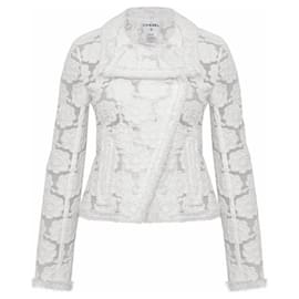 Chanel-5Veste de défilé K$ Camellias-Blanc