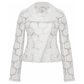 Chanel-5K$ Camellias Runway Jacket-White