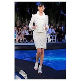 Chanel-5Veste de défilé K$ Camellias-Blanc