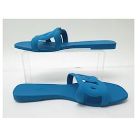 Hermès-NEUF CHAUSSURES HERMES SANDALES ALOHA 41 40 SOLD OUT BLEU NEW SANDAL SHOES-Bleu