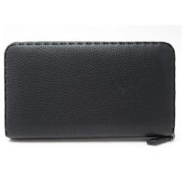 Fendi-NEW FENDI COMPANION WALLET 7M0198 IN BLACK NEW LEATHER WALLET-Black