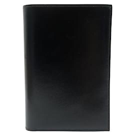 Hermès-NEW HERMES WALLET IN BLACK LEATHER BOX LEATHER WALLET CARD HOLDER-Black