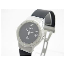 Hublot-HUBLOT MDM CLASSIC WATCH 1523.1 brushed steel 36 MM QUARTZ + STEEL WATCH BOX-Silvery