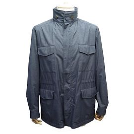 NUOVA GIACCA IMPERMEABILE LORO PIANA STORM SYSTEM L 52 GIACCA NUOVA BLU Blu