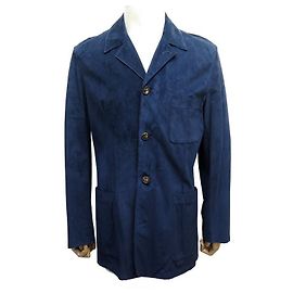 Hermès NEW HERMES M JACKET 48 IN NAVY BLUE PIGSKIN LEATHER NEW PEGSKIN JACKET Navy blue