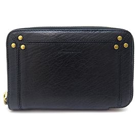 NEW JEROME DREYFUSS JULIEN WALLET IN BLACK LEATHER WALLET WALLET Black