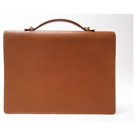 Louis Vuitton-LOUIS VUITTON BAG DOCUMENTS BAG IN CAMEL EPI LEATHER BRIEFCASE-Caramel