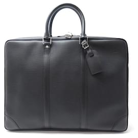 Louis Vuitton-NEW LOUIS VUITTON DOCUMENT BAG IN BLACK EPI LEATHER BRIEFCASE BAG-Black
