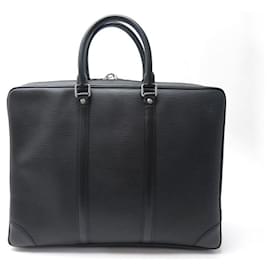 Louis Vuitton-NEW LOUIS VUITTON DOCUMENT BAG IN BLACK EPI LEATHER BRIEFCASE BAG-Black