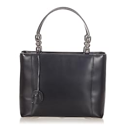 Dior-Dior Black Malice Pearl Leather Handbag-Black
