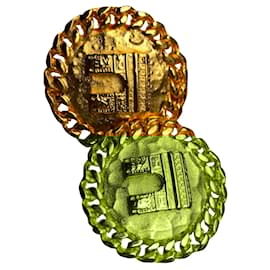 Céline-Superb new vintage Céline earrings-Gold hardware