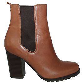 Coach Bottes en cuir marron Marron