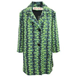 Marni Casaco Estampado Verde Verde