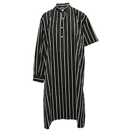 Balenciaga-Oversized Black Striped Dress-Black