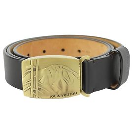 Louis Vuitton Large 40/100 Black x Gold Japanese Mountain Belt Other
