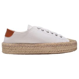 JW Anderson Baskets Espadrilles en Toile Blanche Blanc