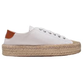 JW Anderson-Espadrille Trainers in White Canvas-White