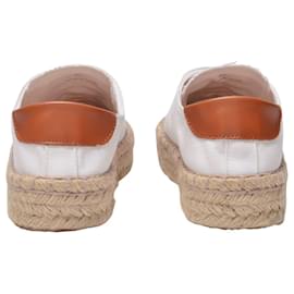 JW Anderson-Espadrille Trainers in White Canvas-White