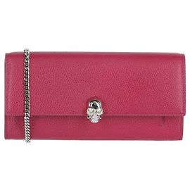 Alexander Mcqueen Cartera de cadena de piel con detalle de calavera Rosa