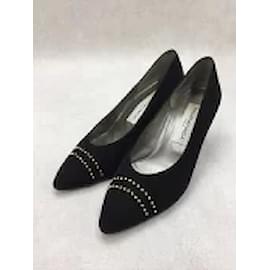 Balenciaga-[Used] BALENCIAGA ◆ Balenciaga / Pumps / 36 / BLK / Suede / 1932 / Studs / Heel damage [Shoes]-Black