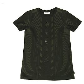 Philipp Plein Junior Schwarz Grau Logo Top Baumwoll-T-Shirt für Jungen oder Mädchen 14 -15 Schwarz Grau