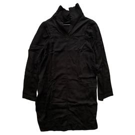 Rick Owens Vestido túnica preta viscose Preto