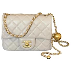 Chanel-Pearl Crush Square Mini Patta Singola-Porpora