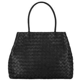 Bottega Veneta Intrecciato Leather Tote Black