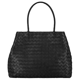 Bottega Veneta-Tote In Pelle Intrecciata-Nero