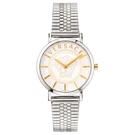 Versace-V-Essential Bracelet Watch-Silvery,Metallic