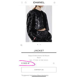 Chanel-NEW Sequin Jacket-Navy blue