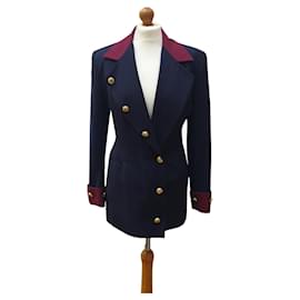 Byblos lined-breasted jacket Brown Dark blue