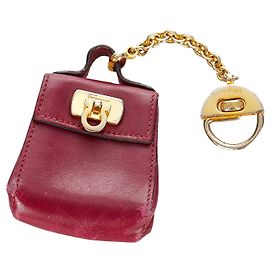 Salvatore Ferragamo Charm da Borsa Gancini Rosso Ferragamo Rosso D'oro Altro